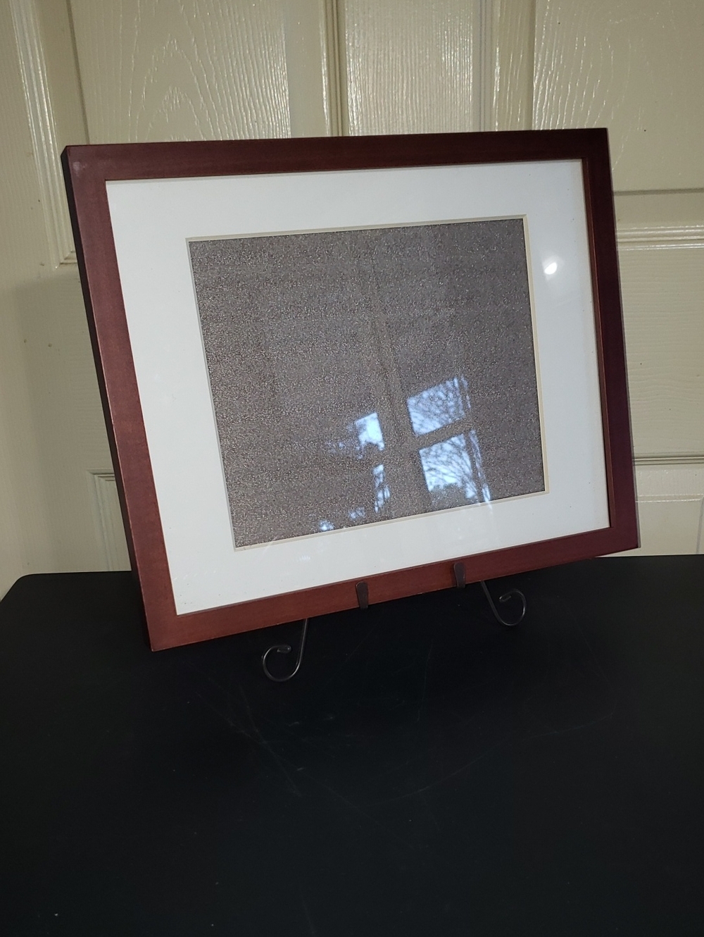 Gallery-Style Cherry Wood Picture Frame with White Mat